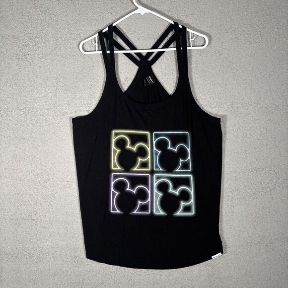 Disney Parks Her Universe Tank Top Women’s Size XL Mickey Mouse Logo Neon Sign - Picture 1 of 10